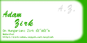 adam zirk business card